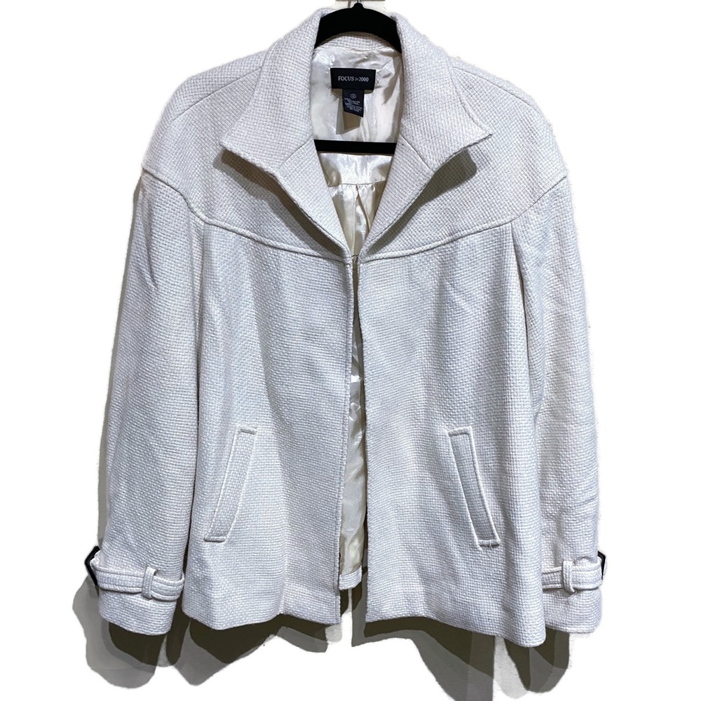 Vintage Focus 2000 Ivory Woven Coat